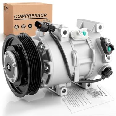 Imagem de Dacall Compressor de ar condicionado AC com embreagem para Hyundai Accent 1.6L (2012-2017), para Kia Rio 1.6L (2012-2017). Substitua 977011R100, 977011R100DR, 178324