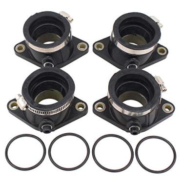 Imagem de Motoku Pacote com 4 juntas de carburador para entrada de carburador esquerdo e direito para Suzuki GS550 GS650 1981-1983