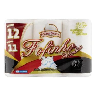 Imagem de Kit c/ 4 Papel higienico Fofinho Absolute folha dupla 30 m