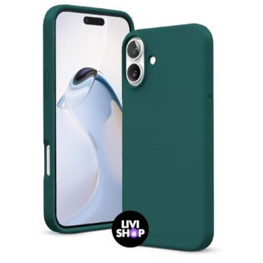 Imagem de Capa Case Capinha Para iPhone 16 Silicone Com Bordas Elevadas Aveludada Forro Premium (VERDE MILITAR)