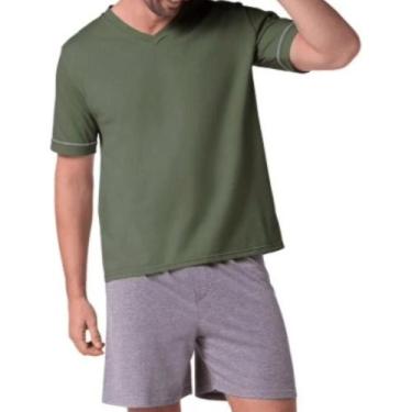 Imagem de Pijama lupo conjunto ref:28000 masculino, Verde, Cinza, GG