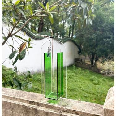 Imagem de Suporte de incenso para palitos, queimador de incenso acrílico, apanhador de cinzas com clipe de incenso para ioga, meditação, spa, decoração de casa (conjunto de cores 1)