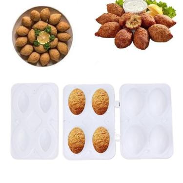 Imagem de Prensa manual para bolo de carne Meatball Mold Tissting Kibbeh 4 Grids