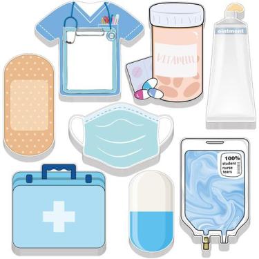 Imagem de Sticky Notes Teling Mini Funny Nurse, pacote com 8 materiais escolares