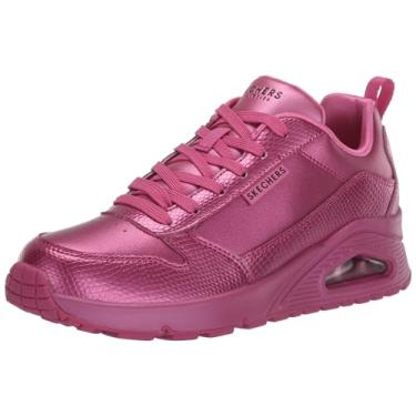 Imagem de Skechers Uno Slither and Shine feminino, Magenta, 36