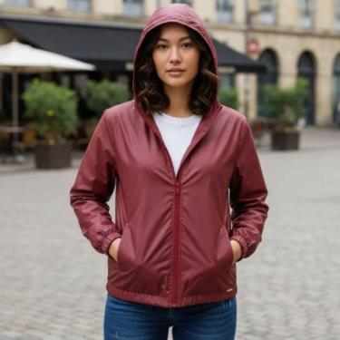 Imagem de Jaqueta Infantil Juvenil em Nylon com Capuz e Bolsos Laterais- Cativa-Feminino