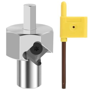 Imagem de Ferramenta de alargador de chanfro para marcenaria, ferramenta alargadora de chanfro de aço inoxidável para bancada de trabalho com lâmina de liga de liga de acabamento polido, rebarbadora para furos