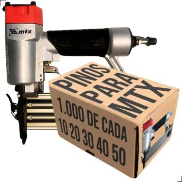 Imagem de 2X Kit Profissional Pinador Pneumático Mtx + Pinos 10Mm A 50