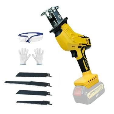 Imagem de IOHBThe Serra Alternativa Sem Fio Para Dewalt 20V Max, Recipro 0-3000 Spm, Velocidade Variável, 4 Lâminas, Troca De Lâmina Ferramentas, Motosserra Corte Madeira/Metal/Plástico (Sem Bateria)