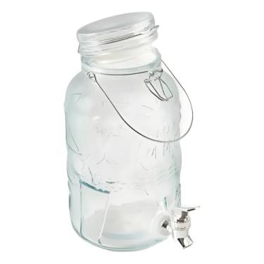 Imagem de Suqueira de Vidro 3,78L com Torneira Cromada e Tampa Hermética – Dispenser para Água, Sucos e Bebidas Geladas