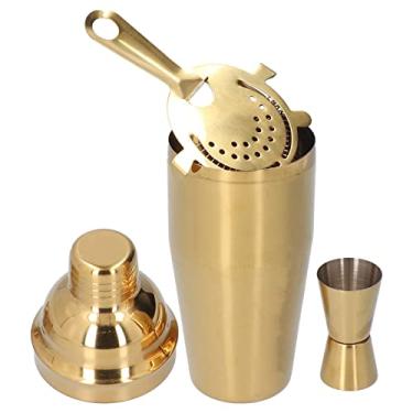 Imagem de Yctze Conjunto Elegante de Coquetéis de Aço Inoxidável 750ml - Kit Completo de Ferramentas de Barra de Barras Com Filtro, Copo de Meça, Agitador para Barmen de Casa e Profissionais (Shaker de vinho