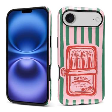 Imagem de ANLUN STORE Capa para iPhone 17 Air, proteção dupla híbrida macia TPU rígido PC à prova de choque, antiarranhões, fina, protetora para homens e mulheres, capa para iPhone 17 Air, design retrô de