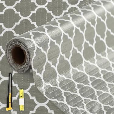 Imagem de FINNEZ Forro de gaveta 61 cm x 20 pés, fixação forte e espessa, forros de geladeira de prateleira não adesivos protegem armários e armários de banheiro de cozinha, fácil instalação, à prova d'água à