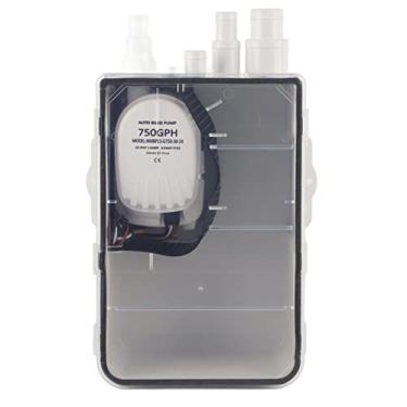 Imagem de BORDSTRACT Caixa De Bomba Poço Chuveiro Para Barco, Cc 12V/24V 750Gph, Drenagem Porão Com Interruptor Automático E Múltiplas Entradas, Iate Marítimo G750-01 (24V)