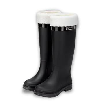 Imagem de Botas Femininas de Inverno Forradas com Lã, Cano Alto, Antiderrapantes e à Prova d’Água – Conforto e Estilo para Dias Frios (numeração do 36 ao 39)