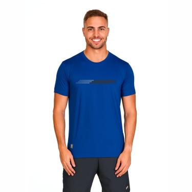 Imagem de Cobra D'Agua, Camiseta Dif Barrado Sports Active Flex, Manga Curta, Dry Fit, UV50+, Azul, GG
