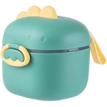 Imagem de Porta Leite em Pó Bebê para Passeio e Viagem – Com Dosador, e Nivelador, Tamanho P | Livre de BPA (Verde)
