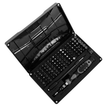 Imagem de Conjunto de chaves de fenda de precisão 106 em 1, kit de ferramentas de reparo eletrônico CR-V com anel magnético e alça antiderrapante, conjunto de chaves de fenda pequeno para celular, smartphone