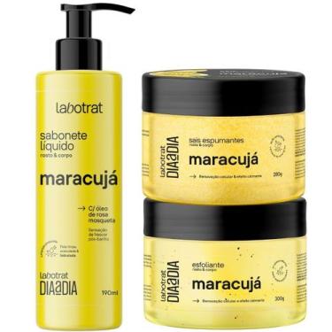 Imagem de Kit Banho Dia a Dia Labotrat Sabonete Esfoliante e Sais de Banho Espum