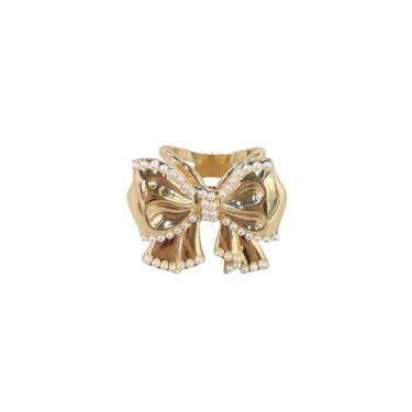 Imagem de Dainty Bowkont Pérola Lenço de Seda Anel Clipe para Mulheres Banhado a Ouro Elegante Chique Laço Cintura Fivela Suporte Fecho Cachecóis Camiseta Xale Cachecóis Fecho Vestido Roupas Acessórios Joias