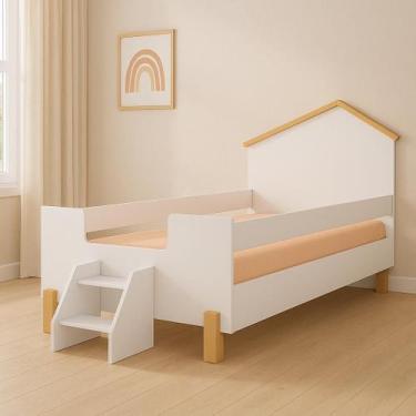 Imagem de Mini Cama Casa Infantil Ayla Com Escada Com Colchão - Infantile Móveis