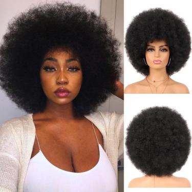 Imagem de Peruca G&T Afro Curly 70's Style para mulheres negras resistente ao ca