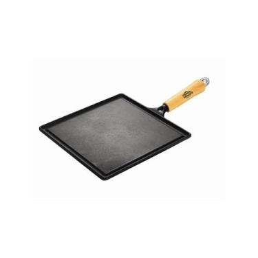 Imagem de Chapa bifeira lisa qd cabo madeira - PANELA MINEIRA