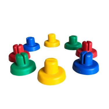 Imagem de Kit Ponteiras Achatadas para Haste de Cama Elástica ChicoPlay 8 Unidades