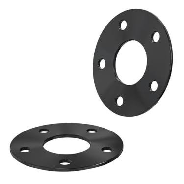 Imagem de 2 peças 3/16" 5 mm personalizado preto hub centralizado roda espaçadores adaptadores parafuso padrão 5x120 a 5x120 furo central 66,9 mm