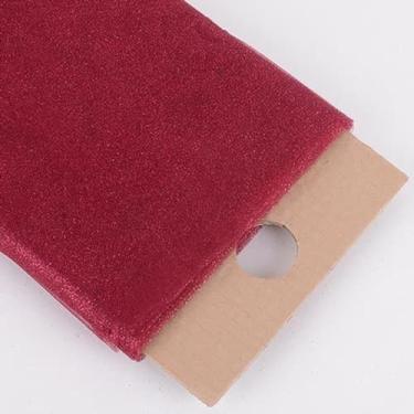 Imagem de AK TRADING CO. Parafuso de tecido de tule com glitter premium de 137 cm x 25 m (Borgonha)