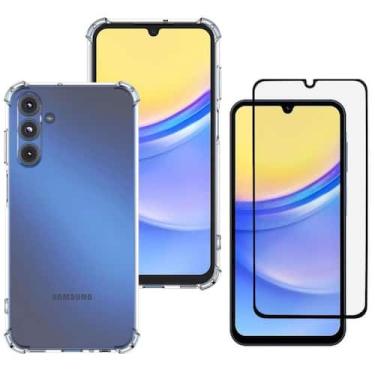 Imagem de Estojo e folha completa compatíveis com Samsung A15 5G Antishock - Lig