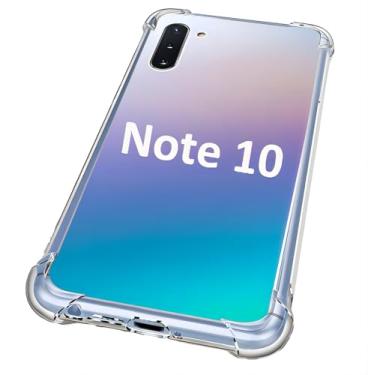 Imagem de USTIYA Capa para Samsung Galaxy Note 10 Case Uso Resistente, Bumper Absorção Choques em TPU Transparente capinha Protector Câmera Espessamento nas Quatro Pontas da Carcasa