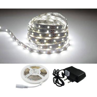 Imagem de 2X Fita Led 2835 Branco Frio 300 Leds 5 Metros + Fonte Cor