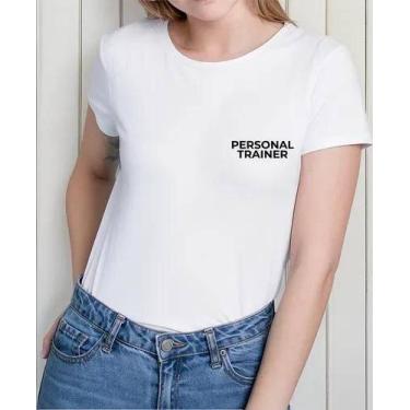 Imagem de Camisa Camiseta Adulto Masculina Feminina Algodão Personal Trainer Uni