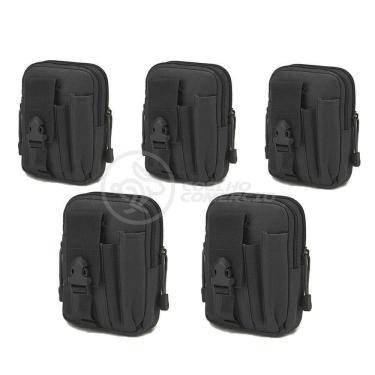 Imagem de Kit 5 Bolsas Pretas Conjunto De Sobrevivência E Atividades Camping preto