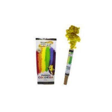 Imagem de Fumaça colorida bastão 20 mm - amarelo - 1 unidade - BR Festas
