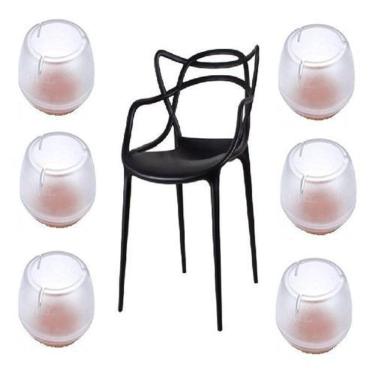 Imagem de Kit 16 Pezinhos Com Feltro Para Pé De Cadeira 12Mm A 16Mm