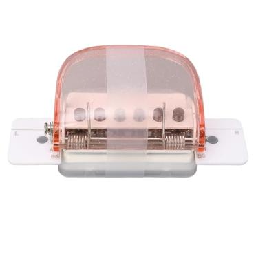 Imagem de A4 B5 A5 Perfurador de papel transparente portátil ferramenta de perfuração de folhas soltas para escola escritório plástico design ergonômico 30 26 20 furos (rosa transparente)