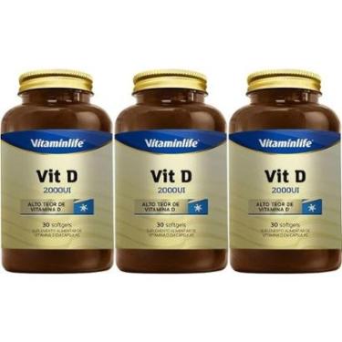 Imagem de Kit 3X Vit D 2000UI - 30 Softgels - Vitaminlife-Masculino