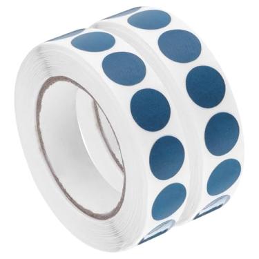 Imagem de Etiquetas adesivas QC de inventário 13 mm/0,5" azul para estoque de armazém de inventário, 2 rolos de 2000 peças