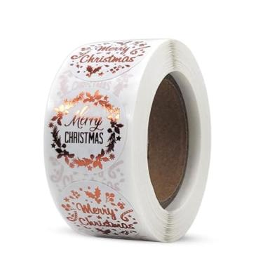 Imagem de Adesivos de Natal dourados, adesivos de decoração de presente de Natal, rolos DIY para copos de água, capas de celular, álbum de recortes