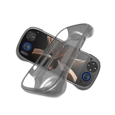 Imagem de FJIASTB Capa semitransparente para Retroid Pocket 5, capa de TPU macio à prova de choque, leve, fácil de instalar (preto transparente)