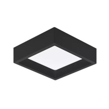 Imagem de Plafon Sobrepor Recuado Deep 18w 3000k Preto Stella