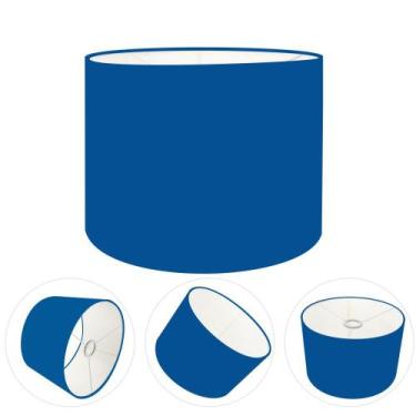 Imagem de Cúpula Abajur Cilíndrica Cp-7011 Ø30x21cm Azul Marinho - Vivare