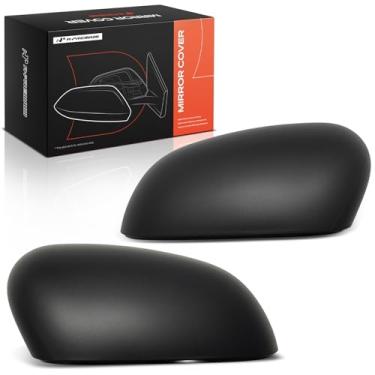Imagem de A-Premium 2 peças de tampas de espelho retrovisor do lado do motorista e do passageiro - compatível com Kia Soul 2020 2021 - preto texturizado, sem furo de seta
