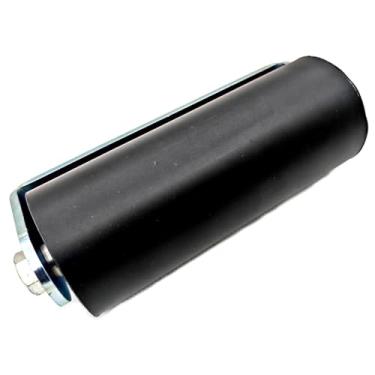 Imagem de EG098 Rolo de guia de portão deslizante de 15 cm, com rolo de portão de rolamento com suporte C, conjunto de rolos de portão deslizante de nylon, pacote com 2