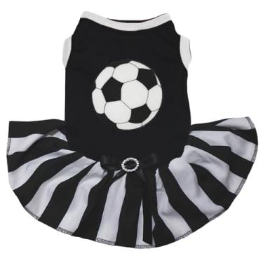Imagem de Petitebella Vestido de cachorrinho de futebol (preto/listrado, 3GG)