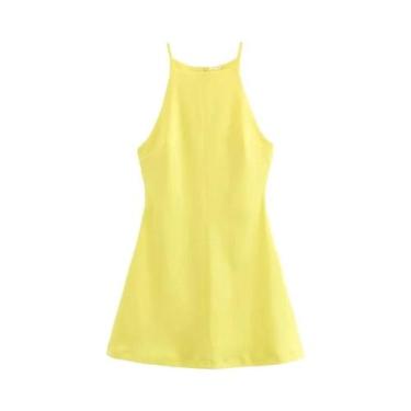 Imagem de Vestido Sexy Sem Mangas Em A-Line Com Alças, Tecido Tricotado Flexível