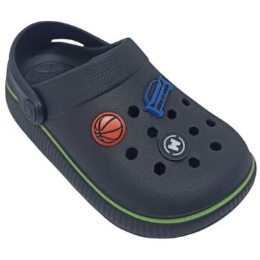 Imagem de Molekinho, Sandália Infantil Molekinho Menino Calce Fácil com Bottons (Preto/Amarelo Neon, BR, Criança de 9 a 12 anos, Numérico, 29.5)