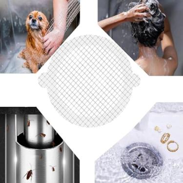 Imagem de Apanhador de cabelo descartável para drenagem, protetor de ralo antientupimento com design de orelha dupla para chuveiro e banheiro